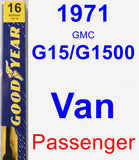 Passenger Wiper Blade for 1971 GMC G15/G1500 Van - Premium