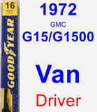Driver Wiper Blade for 1972 GMC G15/G1500 Van - Premium