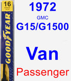 Passenger Wiper Blade for 1972 GMC G15/G1500 Van - Premium