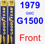 Front Wiper Blade Pack for 1979 GMC G1500 - Premium