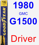 Driver Wiper Blade for 1980 GMC G1500 - Premium