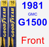 Front Wiper Blade Pack for 1981 GMC G1500 - Premium