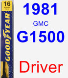 Driver Wiper Blade for 1981 GMC G1500 - Premium