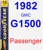 Passenger Wiper Blade for 1982 GMC G1500 - Premium