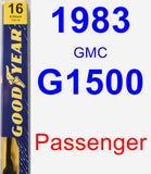 Passenger Wiper Blade for 1983 GMC G1500 - Premium