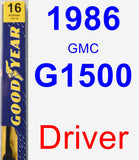 Driver Wiper Blade for 1986 GMC G1500 - Premium