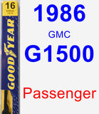 Passenger Wiper Blade for 1986 GMC G1500 - Premium