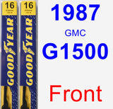 Front Wiper Blade Pack for 1987 GMC G1500 - Premium