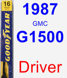 Driver Wiper Blade for 1987 GMC G1500 - Premium