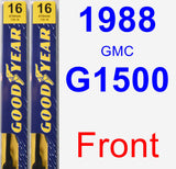 Front Wiper Blade Pack for 1988 GMC G1500 - Premium