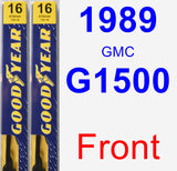 Front Wiper Blade Pack for 1989 GMC G1500 - Premium