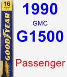 Passenger Wiper Blade for 1990 GMC G1500 - Premium