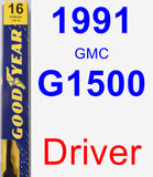 Driver Wiper Blade for 1991 GMC G1500 - Premium