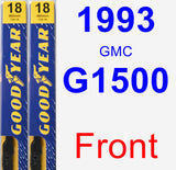 Front Wiper Blade Pack for 1993 GMC G1500 - Premium