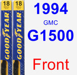 Front Wiper Blade Pack for 1994 GMC G1500 - Premium