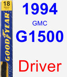 Driver Wiper Blade for 1994 GMC G1500 - Premium