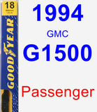 Passenger Wiper Blade for 1994 GMC G1500 - Premium