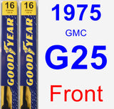 Front Wiper Blade Pack for 1975 GMC G25 - Premium