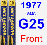 Front Wiper Blade Pack for 1977 GMC G25 - Premium