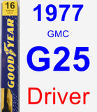 Driver Wiper Blade for 1977 GMC G25 - Premium