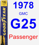 Passenger Wiper Blade for 1978 GMC G25 - Premium