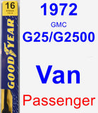 Passenger Wiper Blade for 1972 GMC G25/G2500 Van - Premium