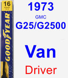 Driver Wiper Blade for 1973 GMC G25/G2500 Van - Premium