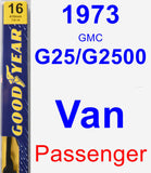 Passenger Wiper Blade for 1973 GMC G25/G2500 Van - Premium