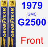 Front Wiper Blade Pack for 1979 GMC G2500 - Premium