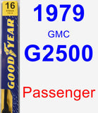 Passenger Wiper Blade for 1979 GMC G2500 - Premium