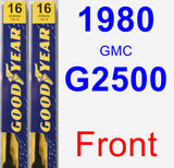 Front Wiper Blade Pack for 1980 GMC G2500 - Premium