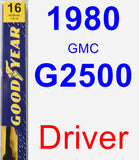 Driver Wiper Blade for 1980 GMC G2500 - Premium