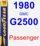 Passenger Wiper Blade for 1980 GMC G2500 - Premium