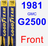 Front Wiper Blade Pack for 1981 GMC G2500 - Premium