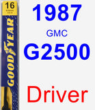 Driver Wiper Blade for 1987 GMC G2500 - Premium