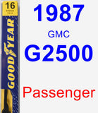 Passenger Wiper Blade for 1987 GMC G2500 - Premium