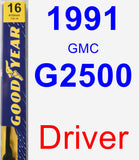 Driver Wiper Blade for 1991 GMC G2500 - Premium