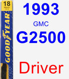 Driver Wiper Blade for 1993 GMC G2500 - Premium