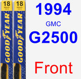 Front Wiper Blade Pack for 1994 GMC G2500 - Premium