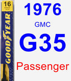 Passenger Wiper Blade for 1976 GMC G35 - Premium