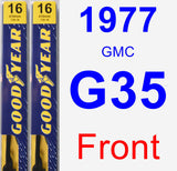 Front Wiper Blade Pack for 1977 GMC G35 - Premium