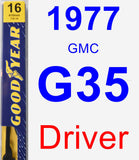 Driver Wiper Blade for 1977 GMC G35 - Premium