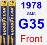 Front Wiper Blade Pack for 1978 GMC G35 - Premium