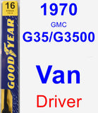Driver Wiper Blade for 1970 GMC G35/G3500 Van - Premium