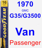 Passenger Wiper Blade for 1970 GMC G35/G3500 Van - Premium