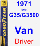 Driver Wiper Blade for 1971 GMC G35/G3500 Van - Premium