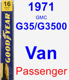 Passenger Wiper Blade for 1971 GMC G35/G3500 Van - Premium