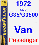 Passenger Wiper Blade for 1972 GMC G35/G3500 Van - Premium