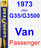 Passenger Wiper Blade for 1973 GMC G35/G3500 Van - Premium