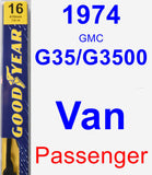 Passenger Wiper Blade for 1974 GMC G35/G3500 Van - Premium